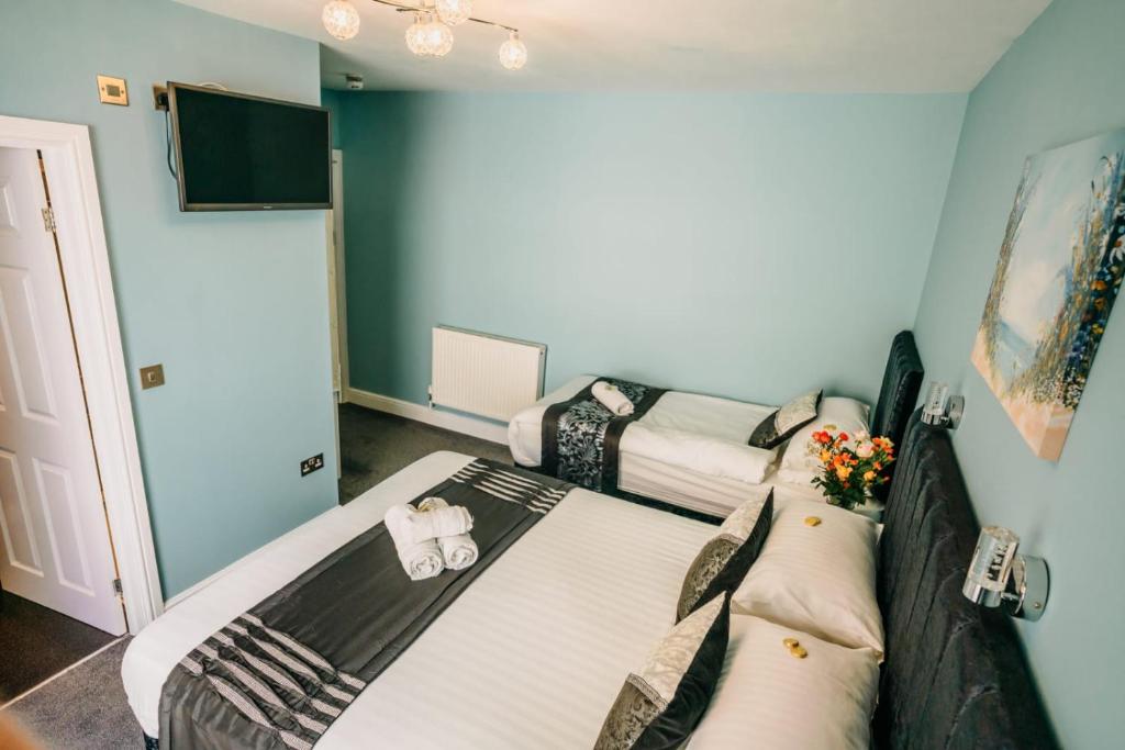 TV a/nebo společenská místnost v ubytování OYO Minerva Guesthouse