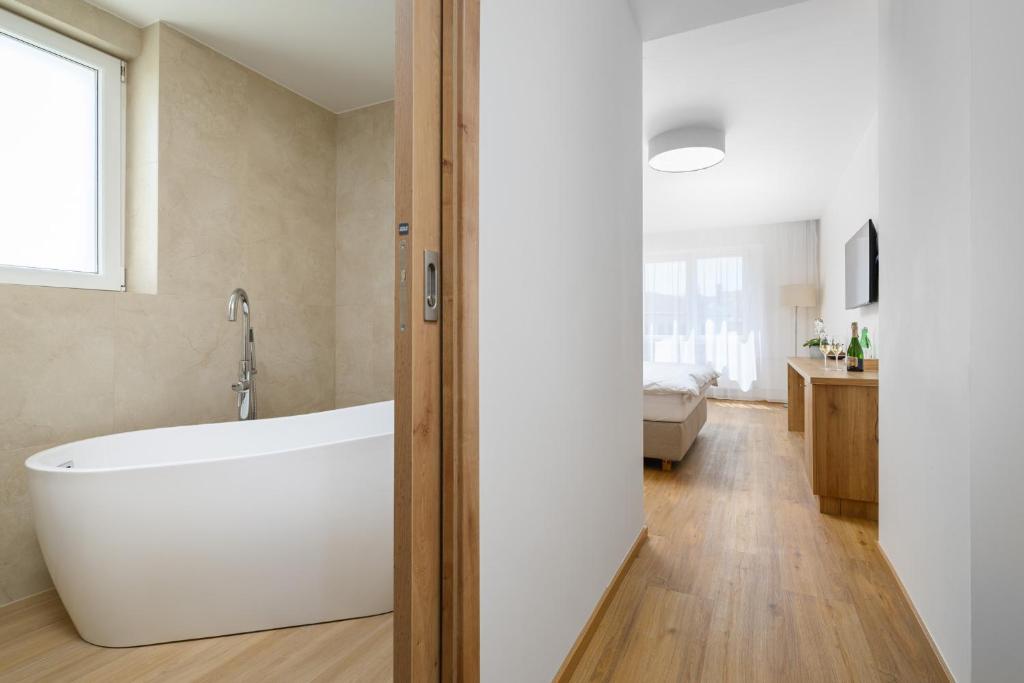 Koupelna v ubytování Hotel Schreiner