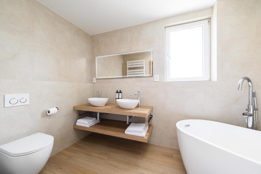 Koupelna v ubytování Hotel Schreiner