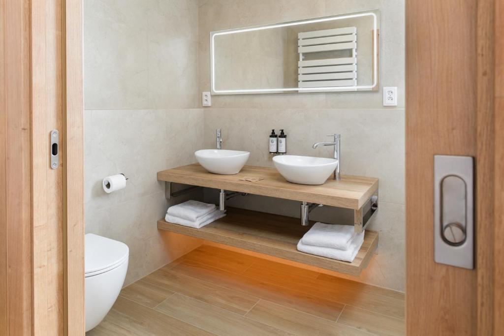 Koupelna v ubytování Hotel Schreiner