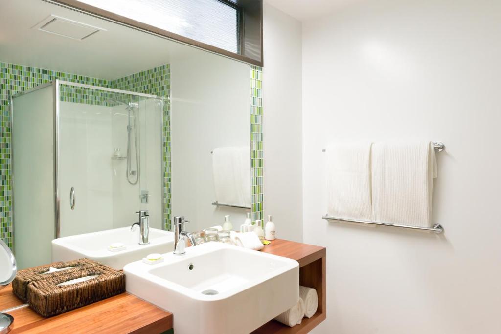 Koupelna v ubytování Legacy Te Waonui Hotel Franz Josef