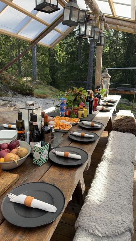 Jídlo v luxury tent nebo okolí