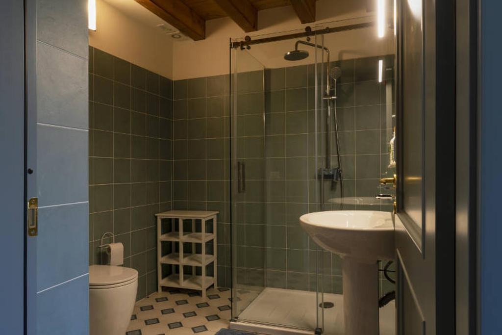 Koupelna v ubytování Podere Ronchetto Agriturismo