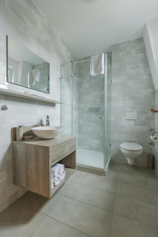 Koupelna v ubytování Liebig-Hotel