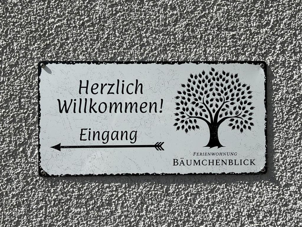 Certifikát, hodnocení, plakát nebo jiný dokument vystavený v ubytování Ferienwohnung Bäumchenblick