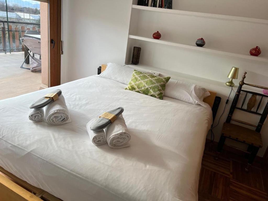 Postel nebo postele na pokoji v ubytování Apartamento Puigcerdà ideal familias