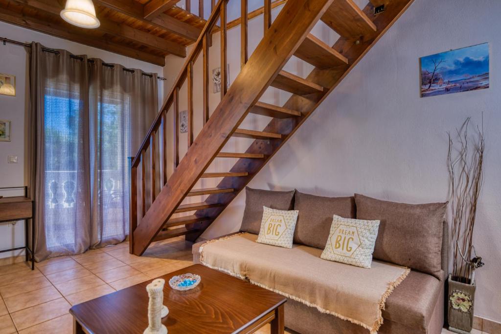 Posezení v ubytování Stefanias Appartments