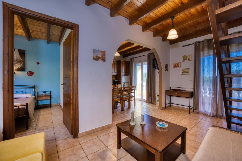 Posezení v ubytování Stefanias Appartments