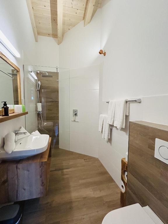 Koupelna v ubytování Mari's Landhaus