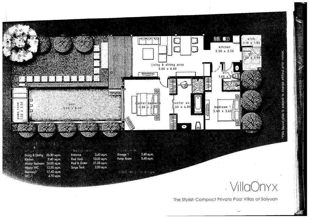 Půdorys ubytování VILLA EMERE | Private Pool | Onyx Villas by Tropiclook | Naiharn beach