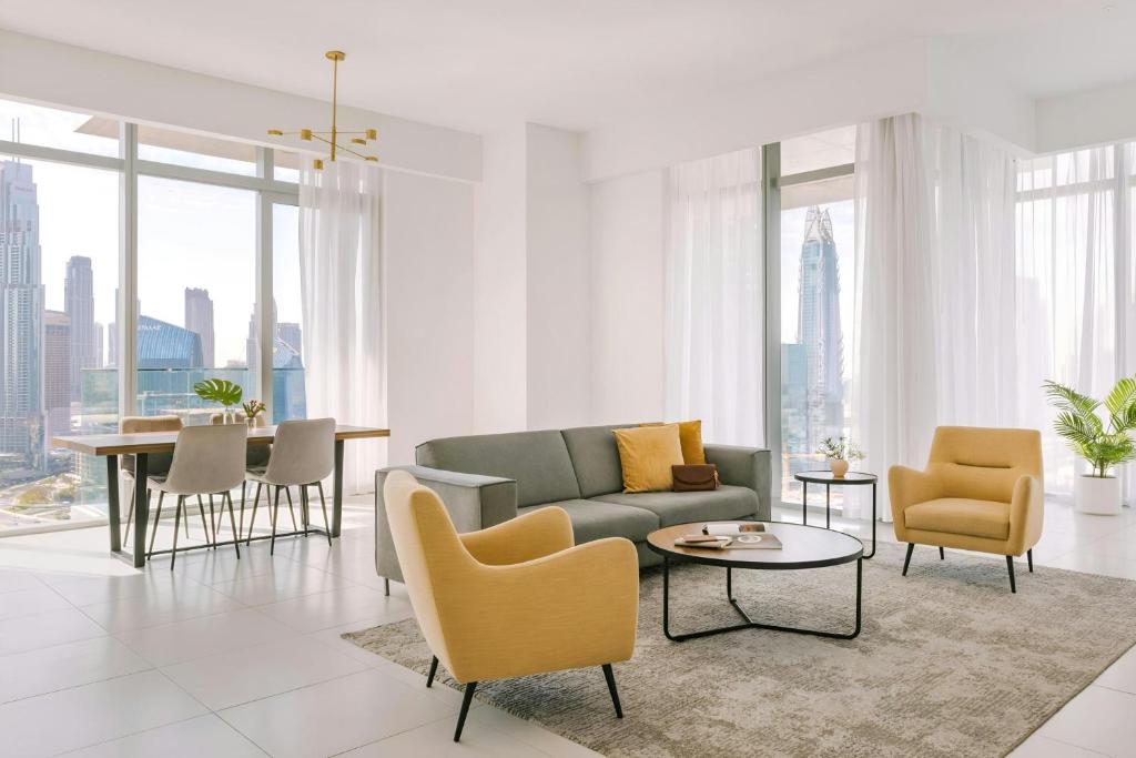 Posezení v ubytování Sonder by Marriott Bonvoy Downtown Towers Apartments