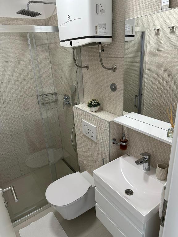 Koupelna v ubytování Apartments Olga 2