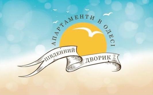 a drawing of a sun with a banner and a bird at Yuzhniy Dvorik in Odesa