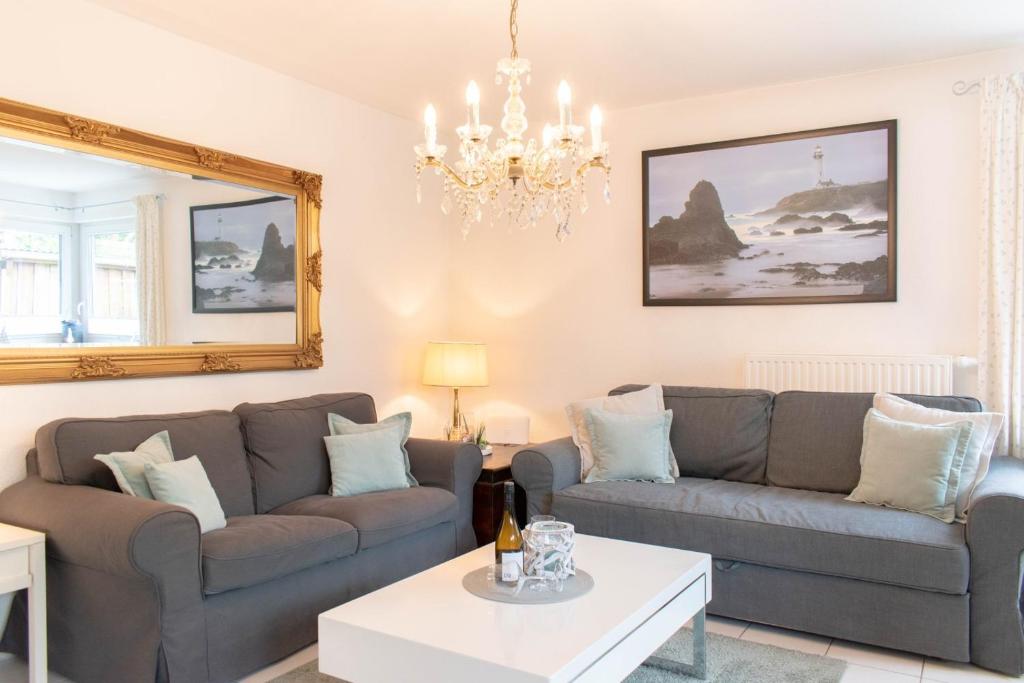Posezení v ubytování Ferienwohnung Mare Time 1