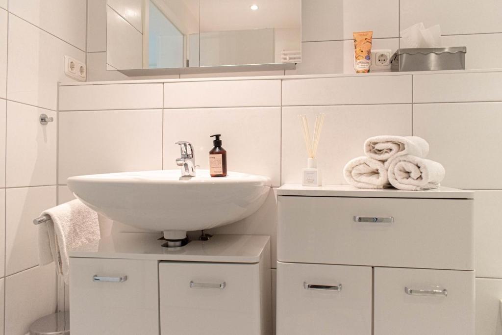 Koupelna v ubytování Ferienwohnung Mare Time 1
