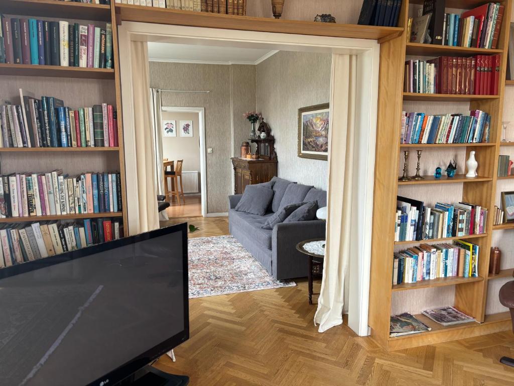 Knihovna v apartmánu