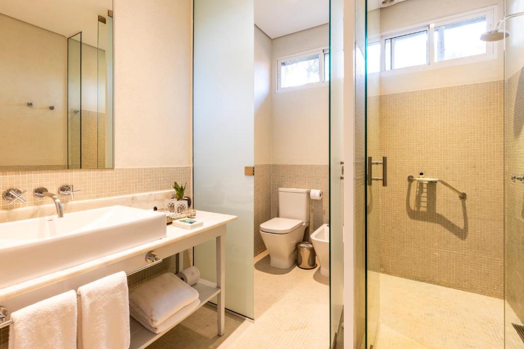 Koupelna v ubytování Sanma Hotel