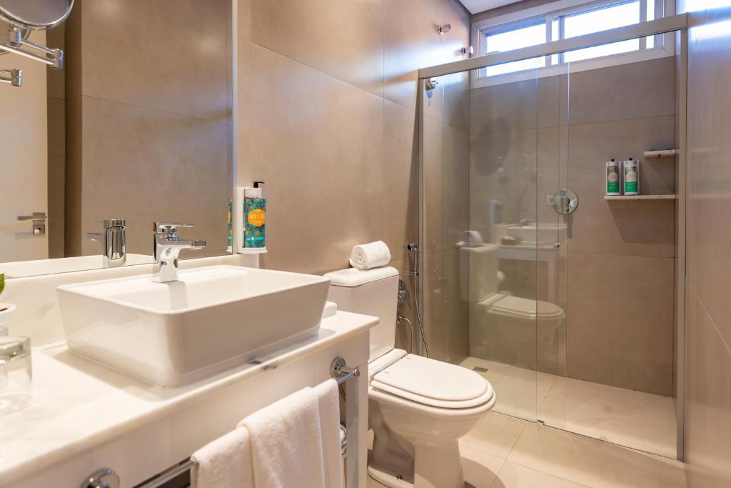 Koupelna v ubytování Sanma Hotel