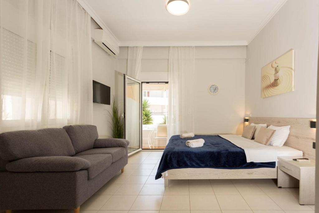 Posezení v ubytování Eleni Apartments