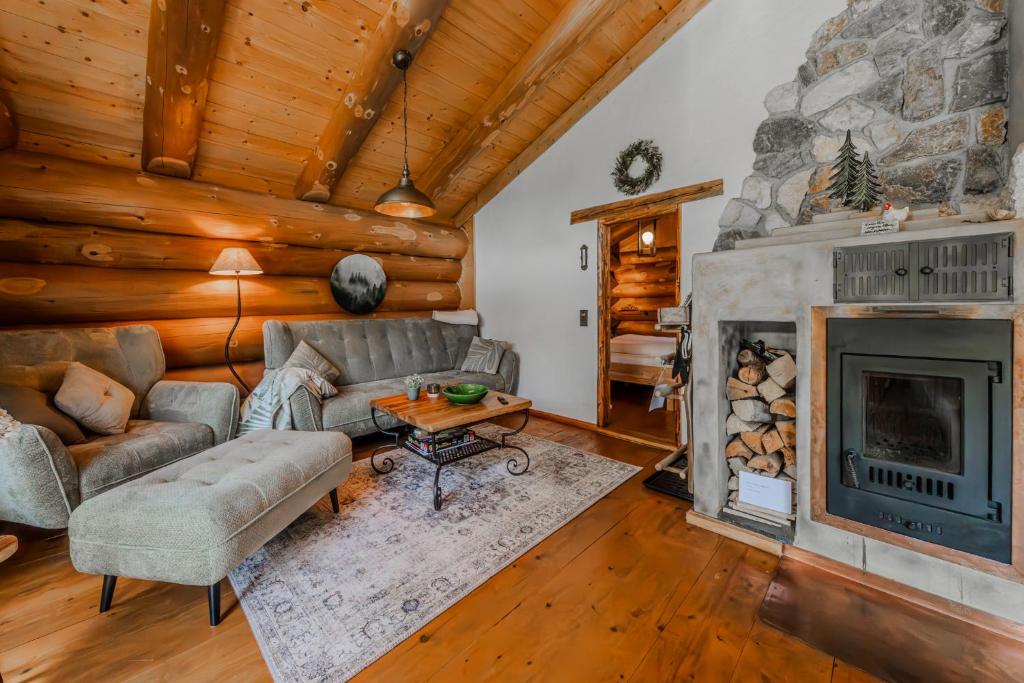 Posezení v ubytování Chalet Vogelkirsche
