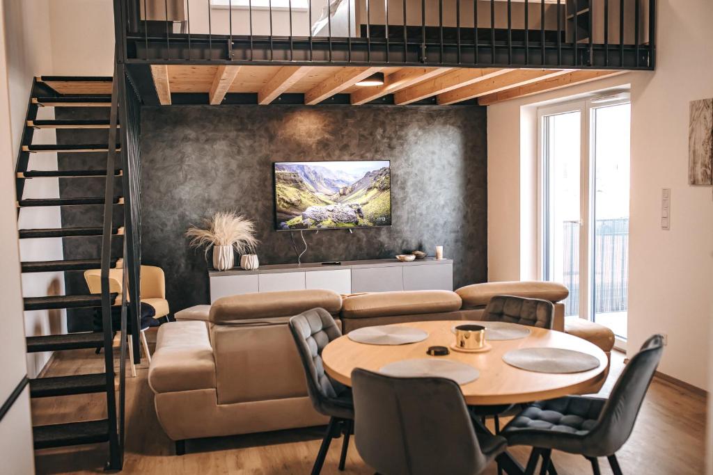 Posezení v ubytování Apartmány DVĚ BOBULE 1 kk