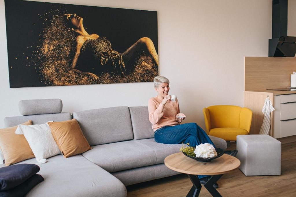 Posezení v ubytování Apartmány DVĚ BOBULE 2KK