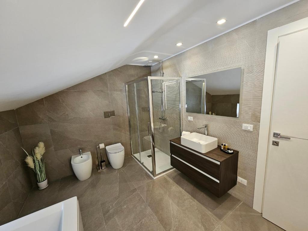 Koupelna v ubytování Aura B&B