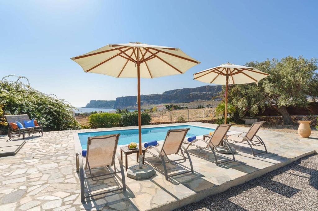 Naturlandskabet i nærheden af villaen