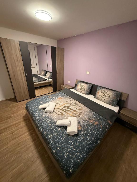 Postel nebo postele na pokoji v ubytování Apartma Sunshine