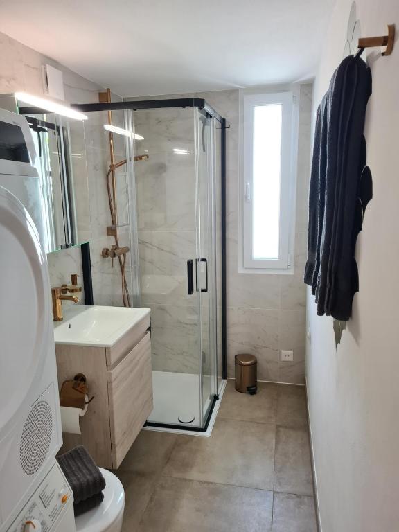 Koupelna v ubytování Rustico 'Casa Lupi'