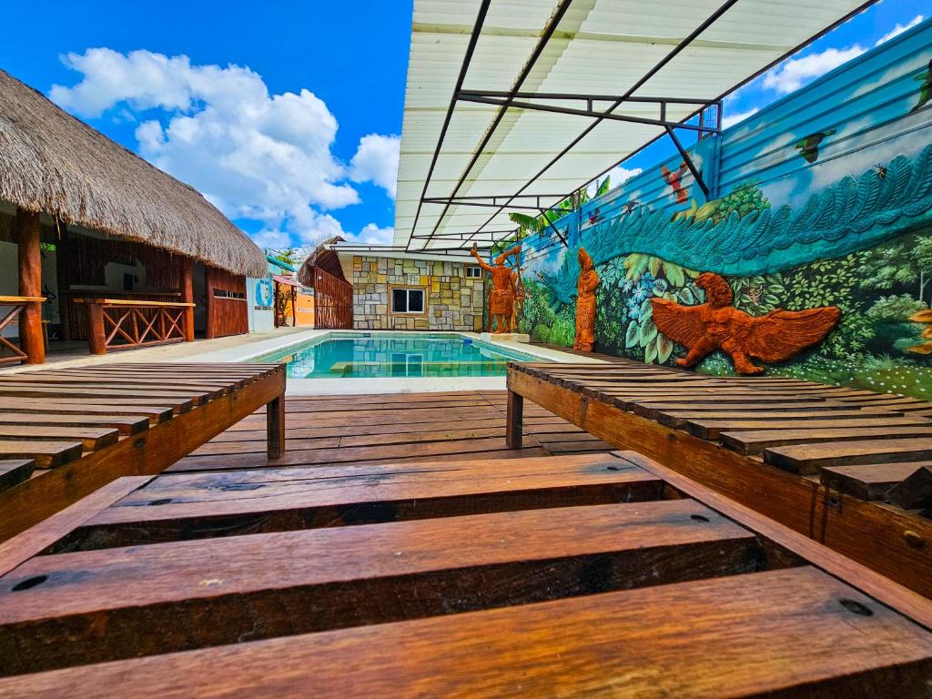 Bazén v ubytování Maya Dreams Bacalar - Adults Only nebo v jeho okolí