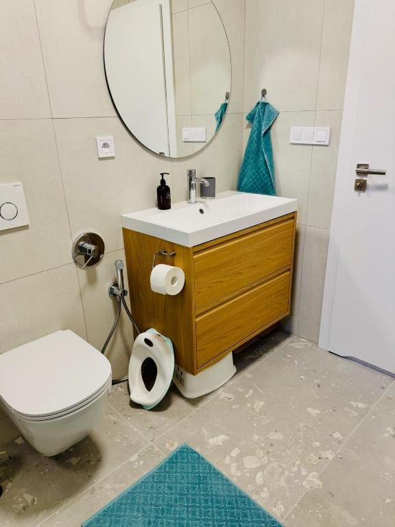 Koupelna v ubytování Apartmány Motýlí louka
