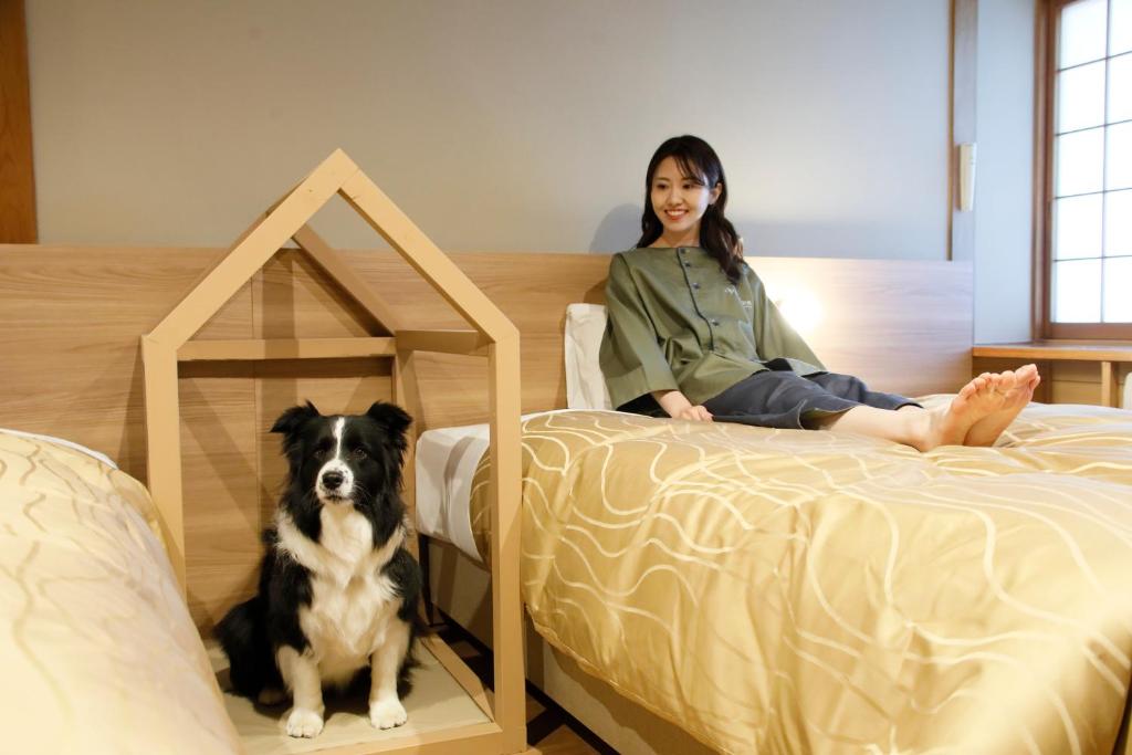 Domácí mazlíčci ubytovaní s hosty v ubytování ゆるり奥日光withDOGS