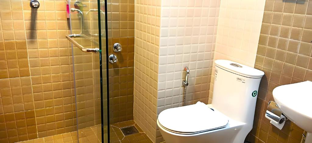 Koupelna v ubytování Hotel Sherpani