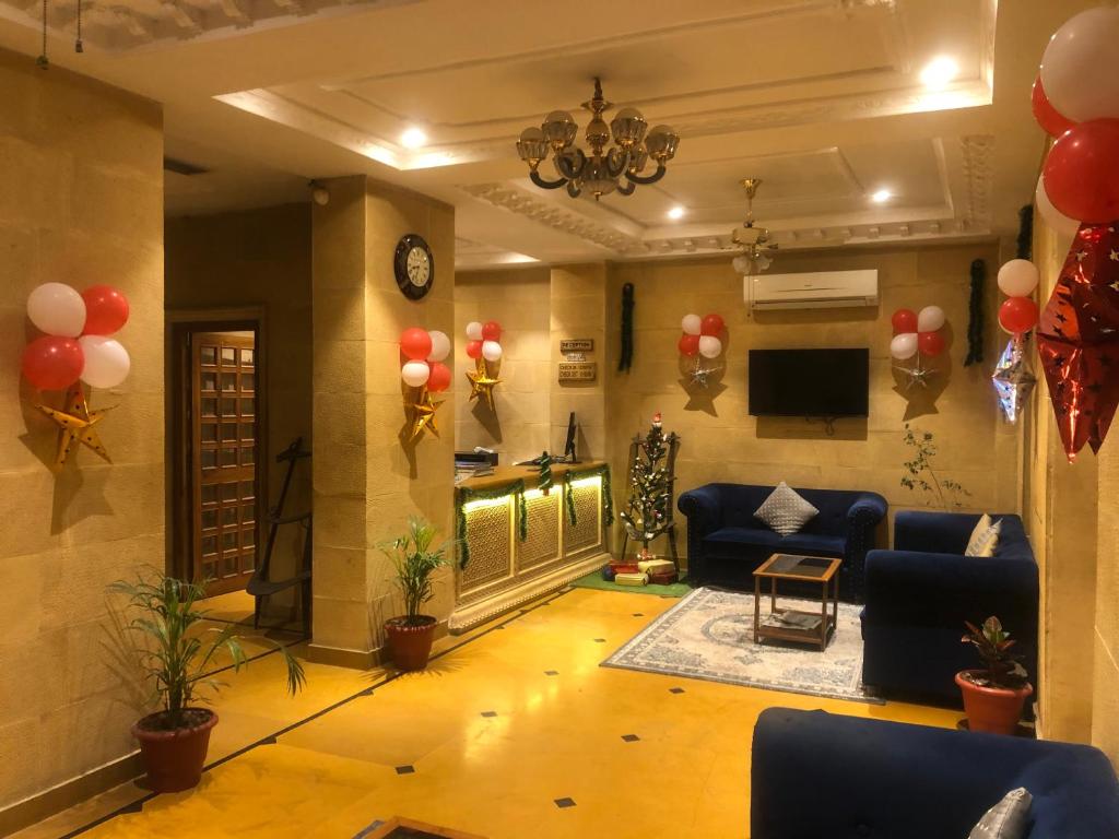 Posezení v ubytování Hotel Chandrangan Excellency,Jaisalmer