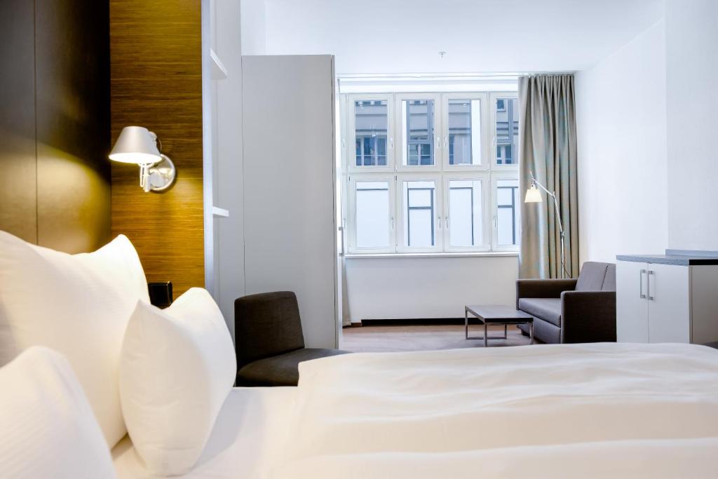 Voodi või voodid majutusasutuse Motel One Prague-Florentinum toas