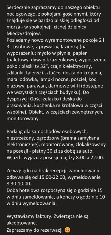 Fotografia z galérie ubytovania Pokoje Gościnne Gąsowscy Dzieci od 12 roku życia v destinácii Międzyzdroje