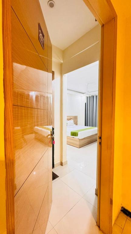 Postel nebo postele na pokoji v ubytování Hotel Sky