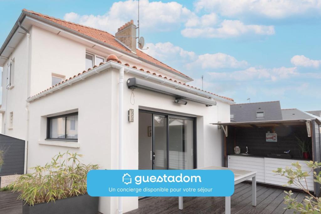 Bygningen som feriehuset ligger i