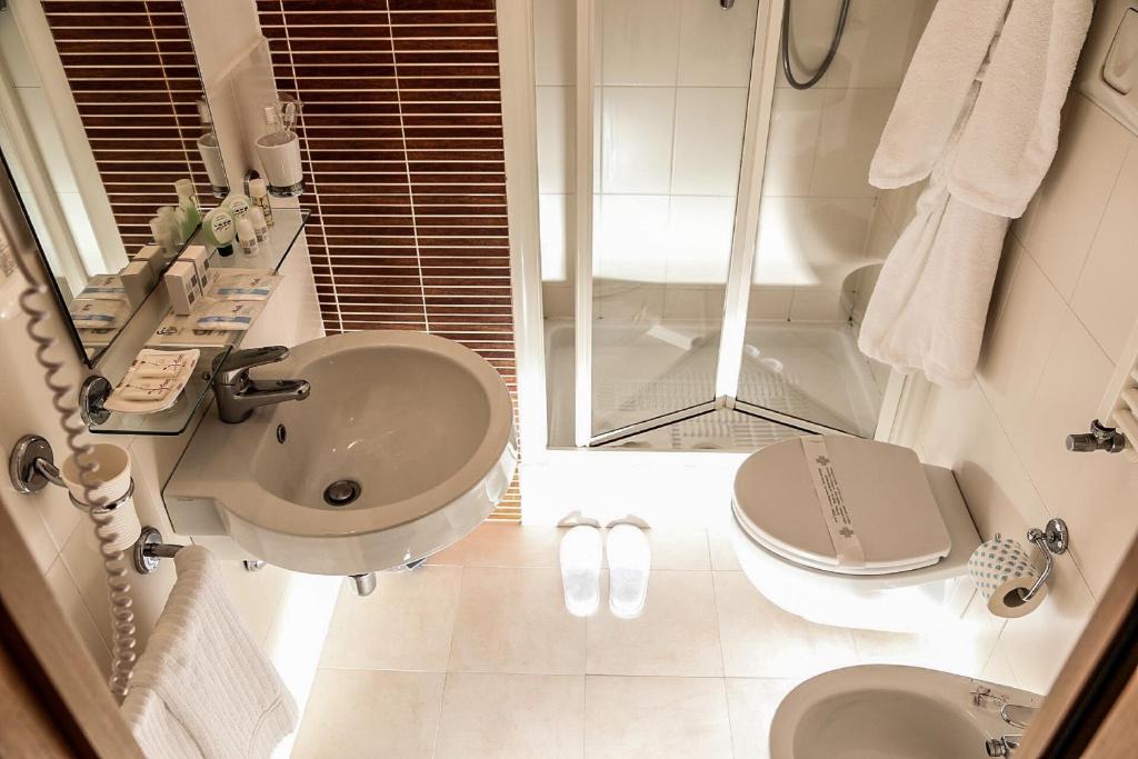 Koupelna v ubytování Hotel Sisto V