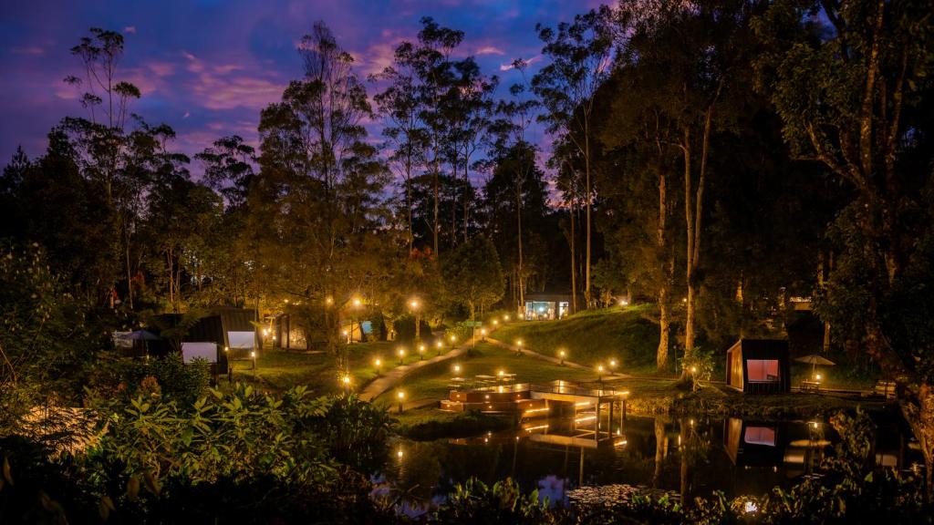 Zahrada ubytování Bobocabin Ranca Upas, Bandung