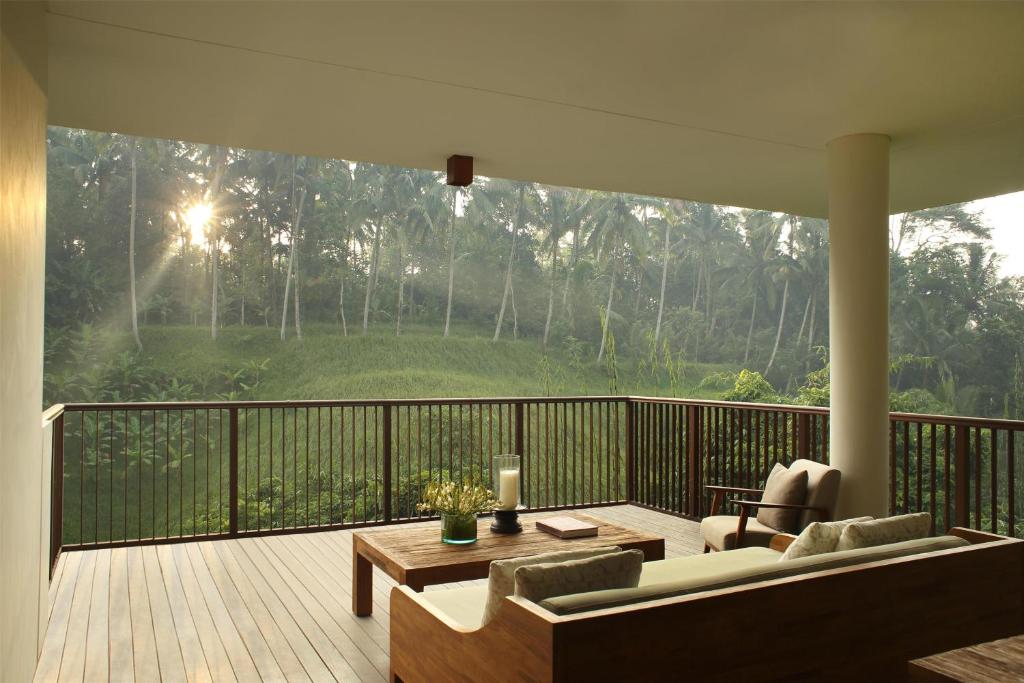 Balkón nebo terasa v ubytování Alila Ubud