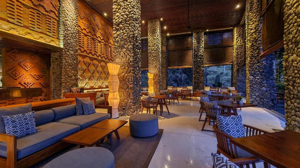 Posezení v ubytování Alila Ubud
