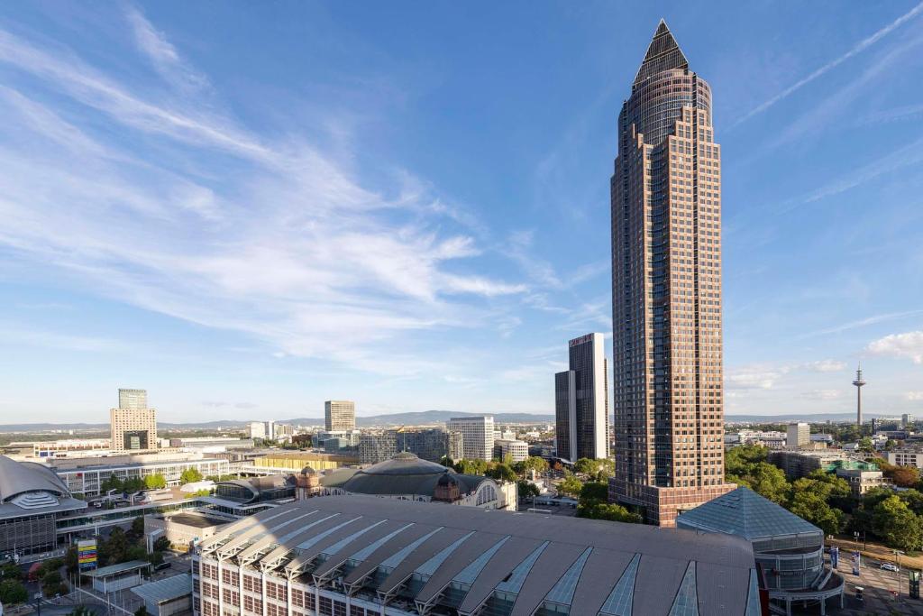 Nespecifikovaný výhled na destinaci Frankfurt nad Mohanem nebo výhled na město při pohledu z hotelu
