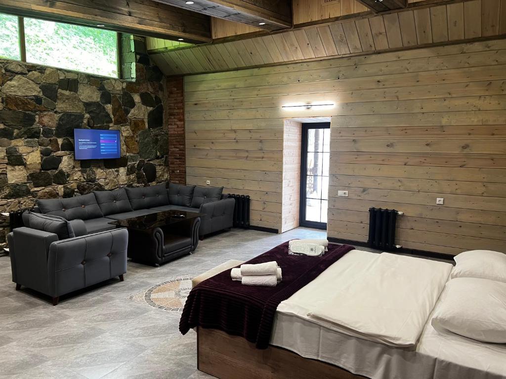 Posezení v ubytování Balkonchik GuestHouse