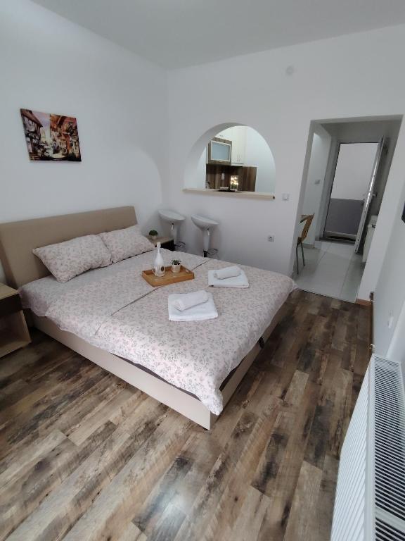 Krevet ili kreveti u jedinici u okviru objekta Apartmani Ruj