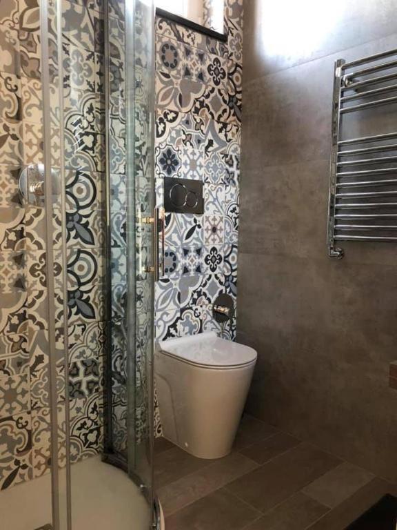 Koupelna v ubytování Farau B&B