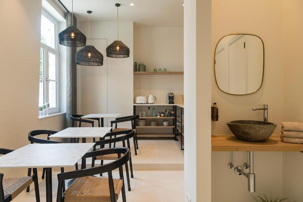 Kuchyň nebo kuchyňský kout v ubytování NOX Logies, vakantiewoning en polyvalente ruimte
