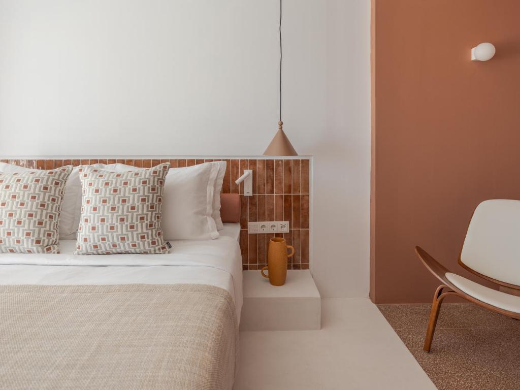 Postel nebo postele na pokoji v ubytování Aegean Colors Paros