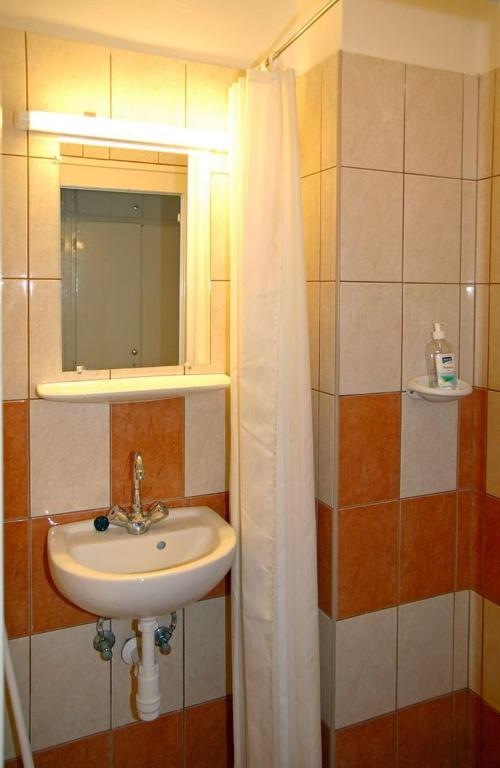 Koupelna v ubytování Hotel Touring